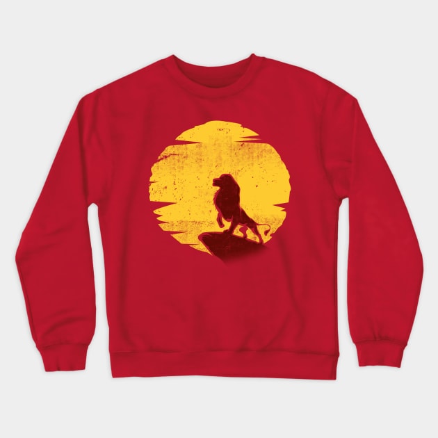 Pride Rock Sunrise Lion King Crewneck Sweatshirt by scribblejuice